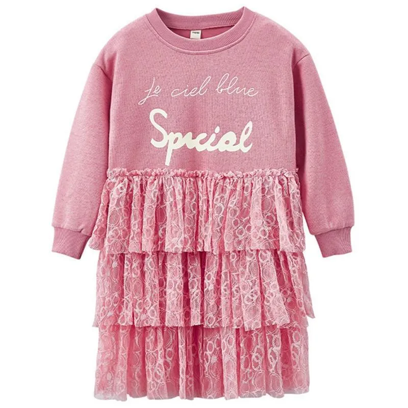 2020 Spring Girls Long Sleeve Solid Dress Kids Cute Princess Cake Dress Children Fashion Clothes Toddler Dresses for Girls