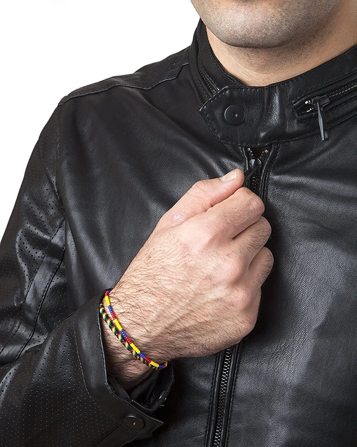 A.K. Collection Men's Faux-Leather Moto Jacket - Available in Many Styles - CLEARANCE - FINAL SALE