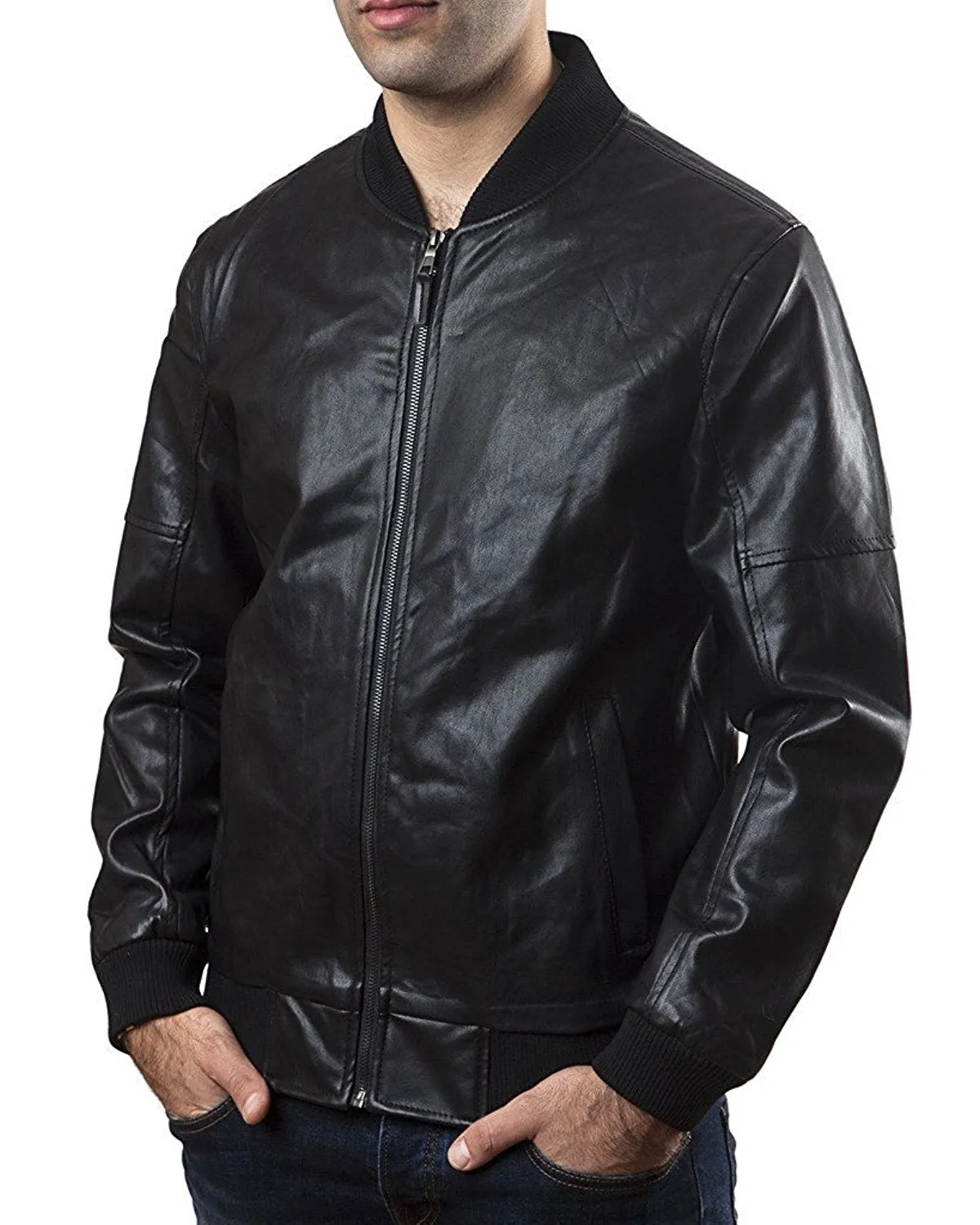 A.K. Collection Men's Faux-Leather Moto Jacket - Available in Many Styles - CLEARANCE - FINAL SALE