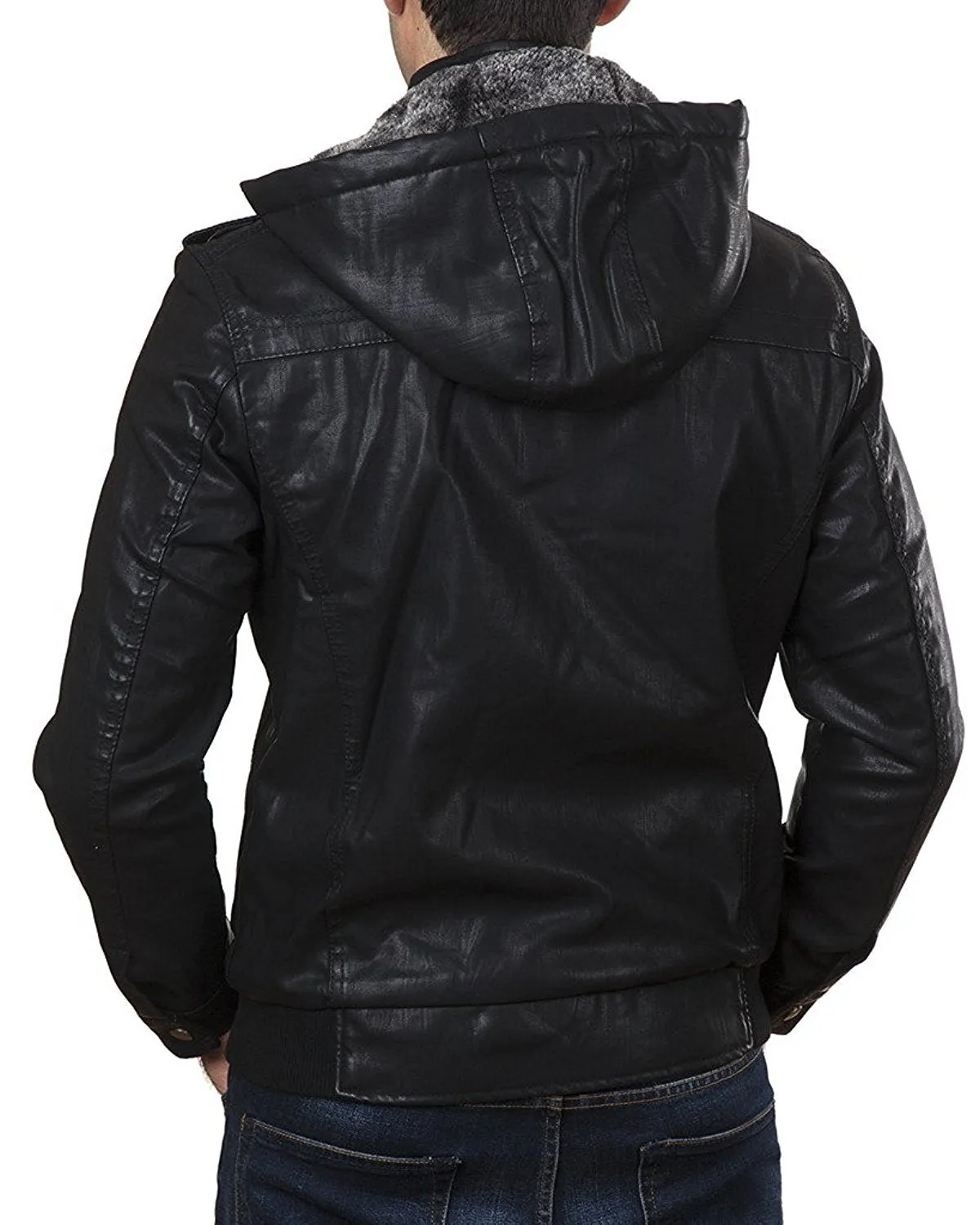 A.K. Collection Men's Faux-Leather Moto Jacket - Available in Many Styles - CLEARANCE - FINAL SALE