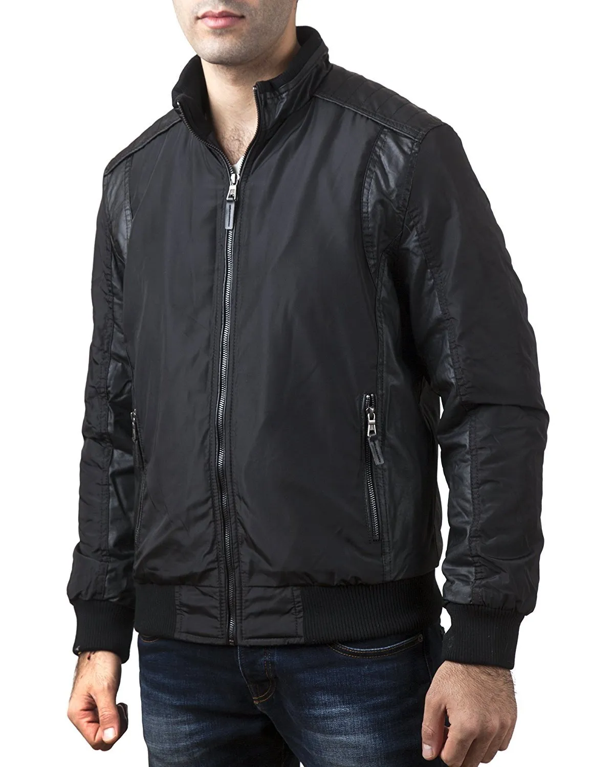 A.K. Collection Men's Faux-Leather Moto Jacket - Available in Many Styles - CLEARANCE - FINAL SALE