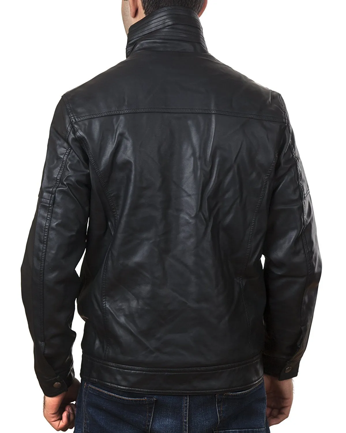 A.K. Collection Men's Faux-Leather Moto Jacket - Available in Many Styles - CLEARANCE - FINAL SALE