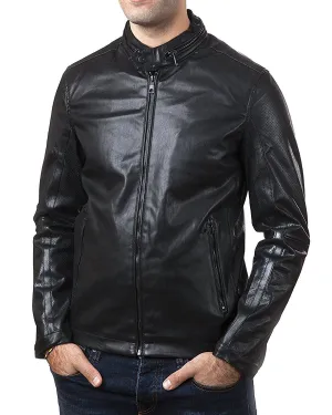 A.K. Collection Men's Faux-Leather Moto Jacket - Available in Many Styles - CLEARANCE - FINAL SALE