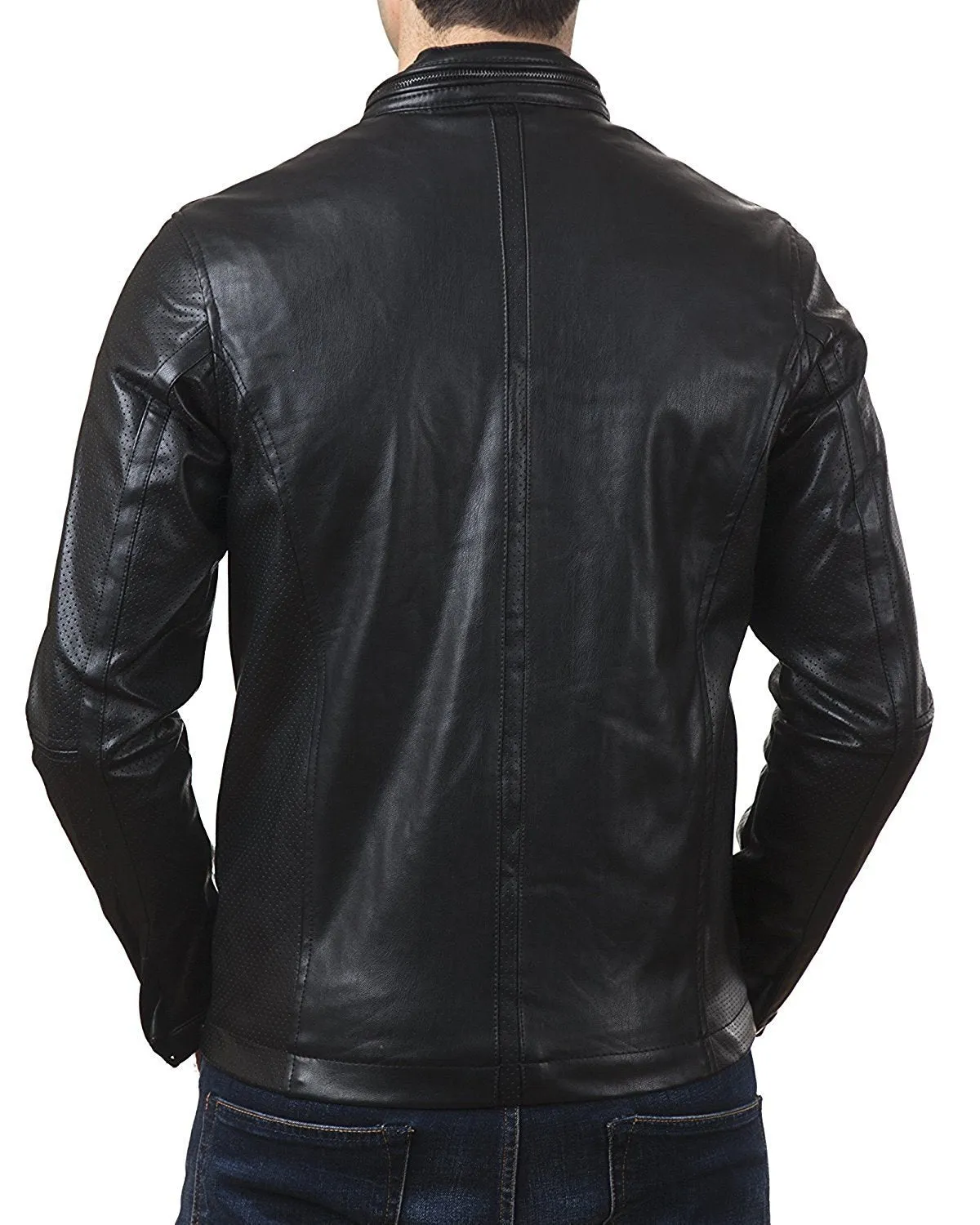 A.K. Collection Men's Faux-Leather Moto Jacket - Available in Many Styles - CLEARANCE - FINAL SALE