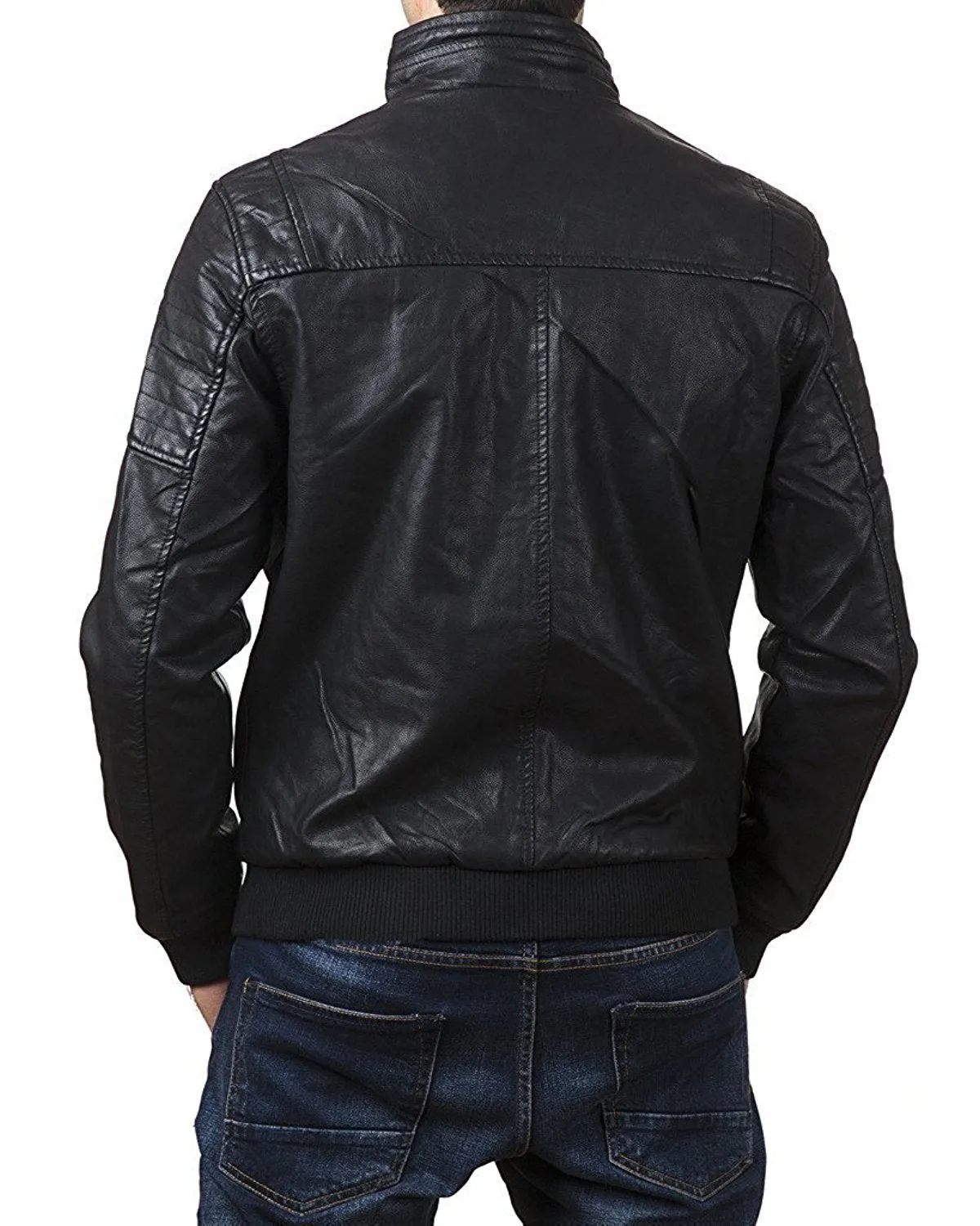 A.K. Collection Men's Faux-Leather Moto Jacket - Available in Many Styles - CLEARANCE - FINAL SALE