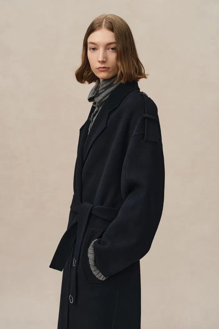 Billy Long Coat in Double Face Wool