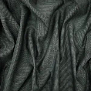 Black-Gray Poly-Wool Dot Dobby Woven Shirting Fabric