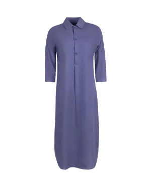 Collared Linen Shirt Dress