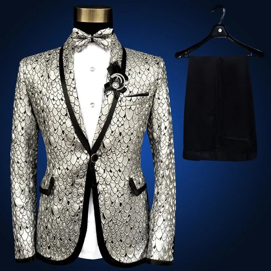 Costume Homme Wedding Gold Suits for Men