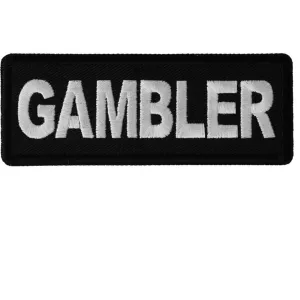 Daniel Smart Gambler Iron on Patch, 4 x 1.5 inches