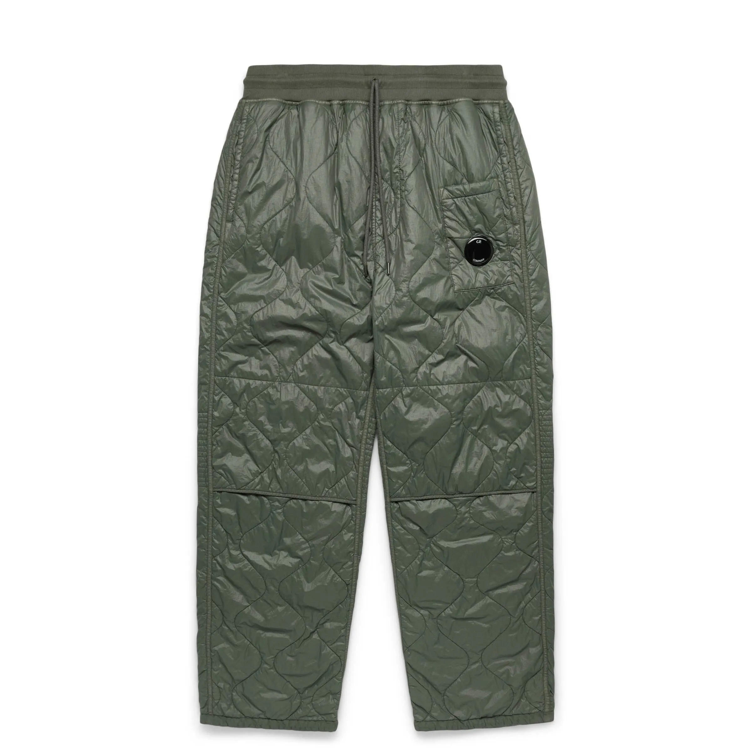 DIAGONAL RAISED FLEECE MIXED QUILTED SWEATPANTS