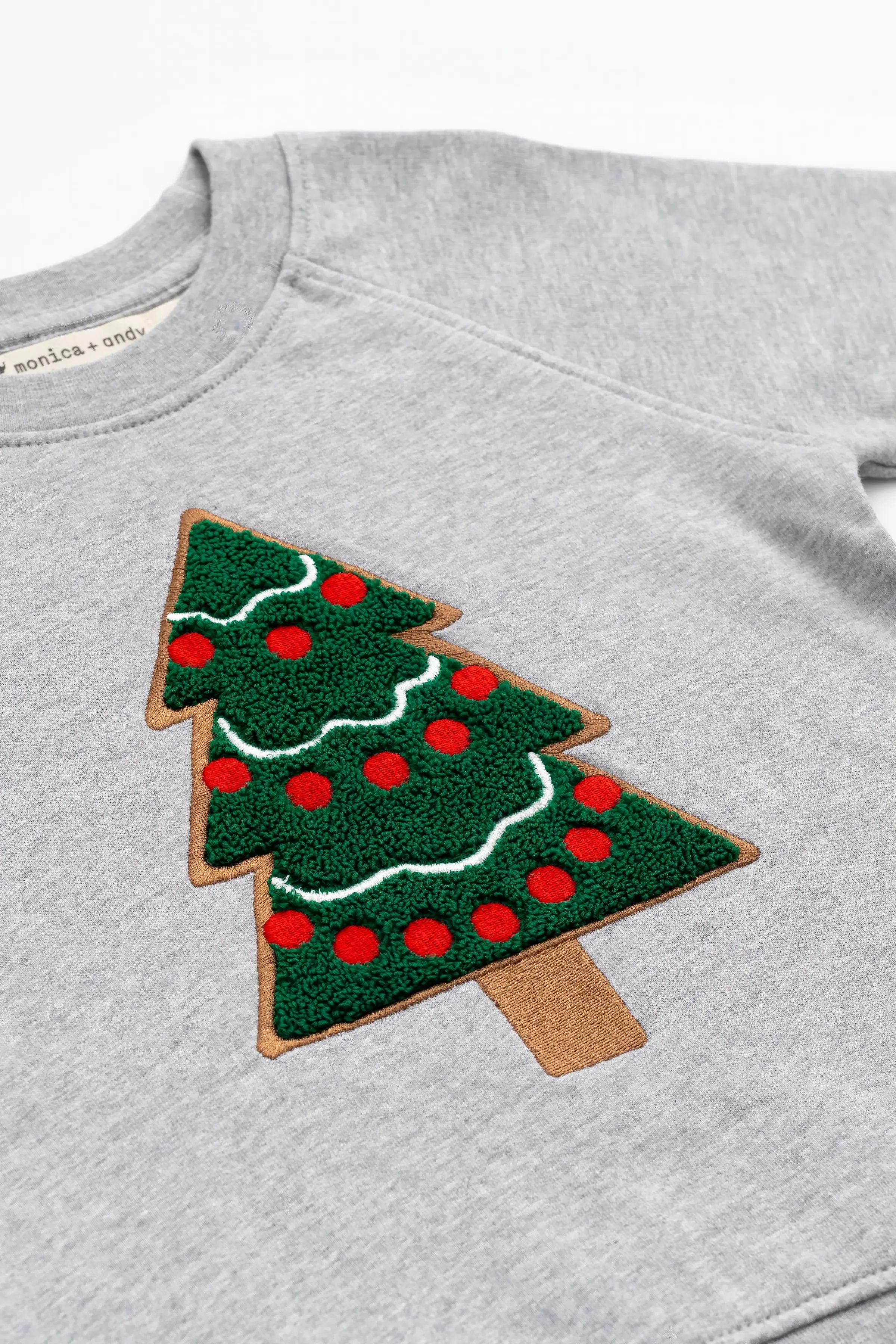 Embroidered Crewneck Sweatshirt_Bringing Home the Christmas Tree