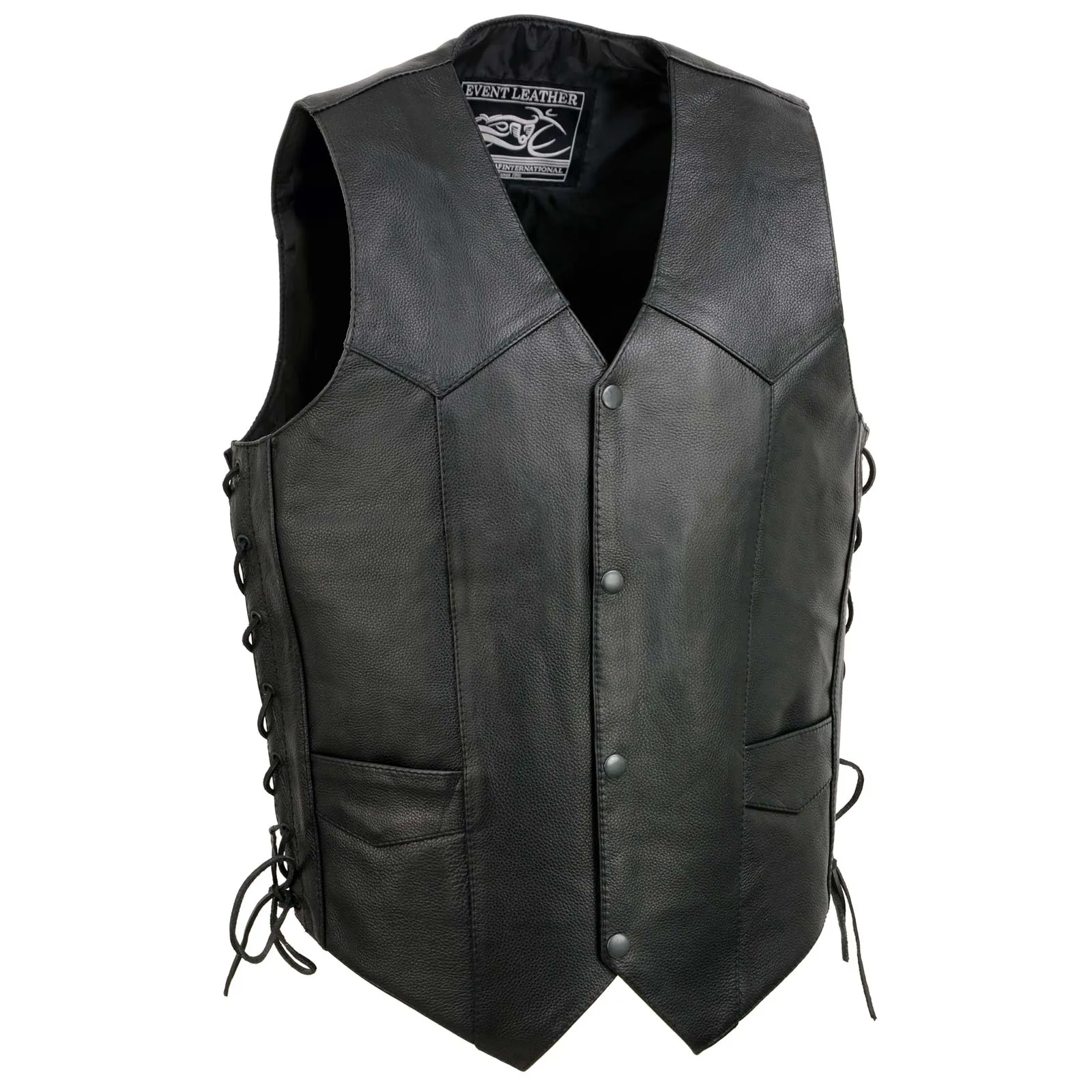 Event Leather's ELM3900 Men's 100% Genuine Motorcycle Leather Vest |