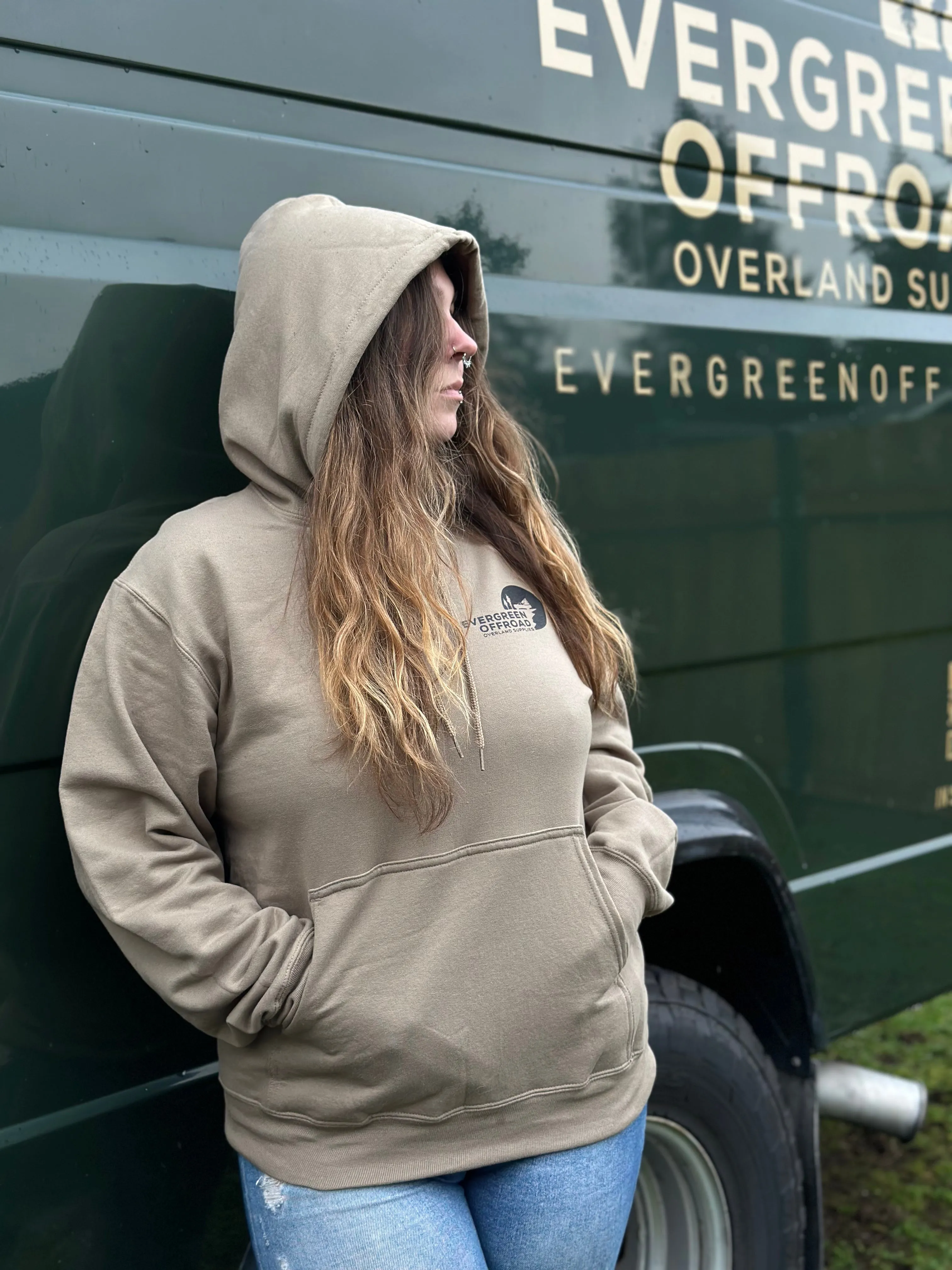 EVERGREEN OFFROAD | Mt. Rainier Topo Adventure Hoodie (Unisex)