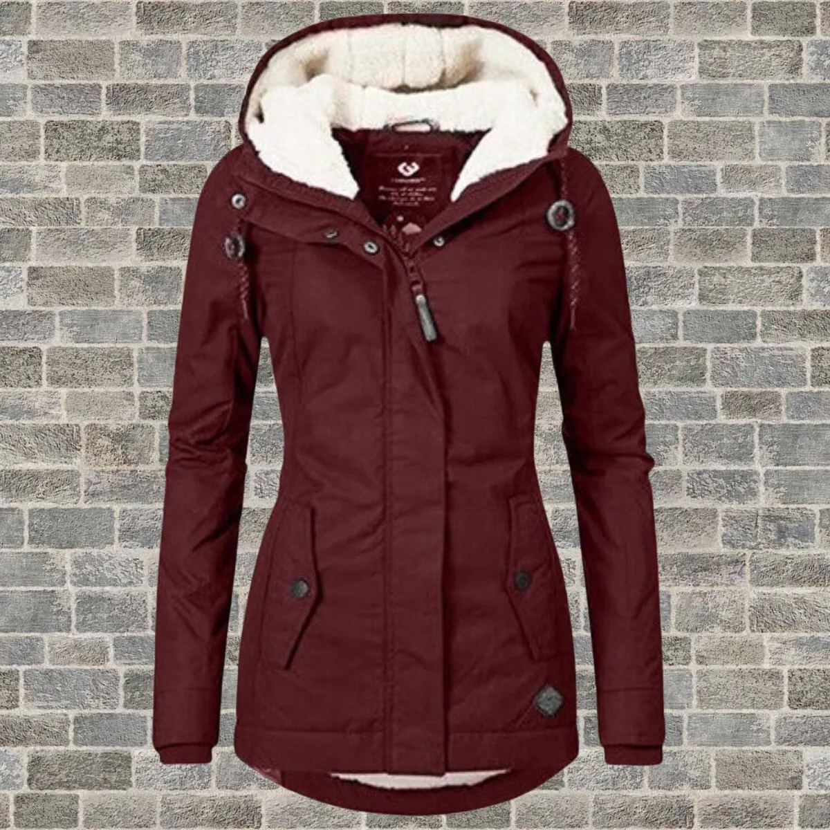 Fleece-Lined Hooded Jacket