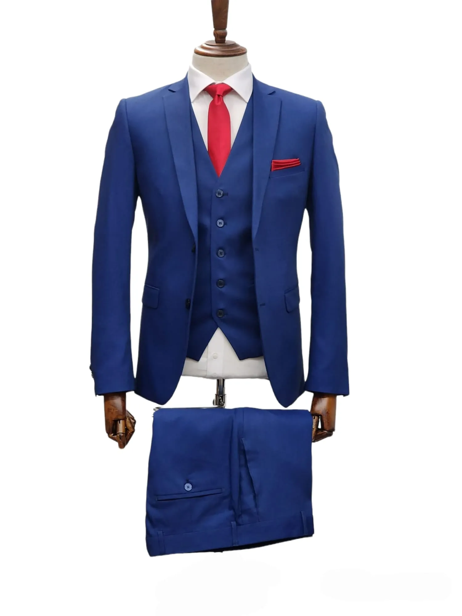 Giovanni Testi 2 Button 3Pc Slim Fit suit GT2 V-H5130 M.BLUE