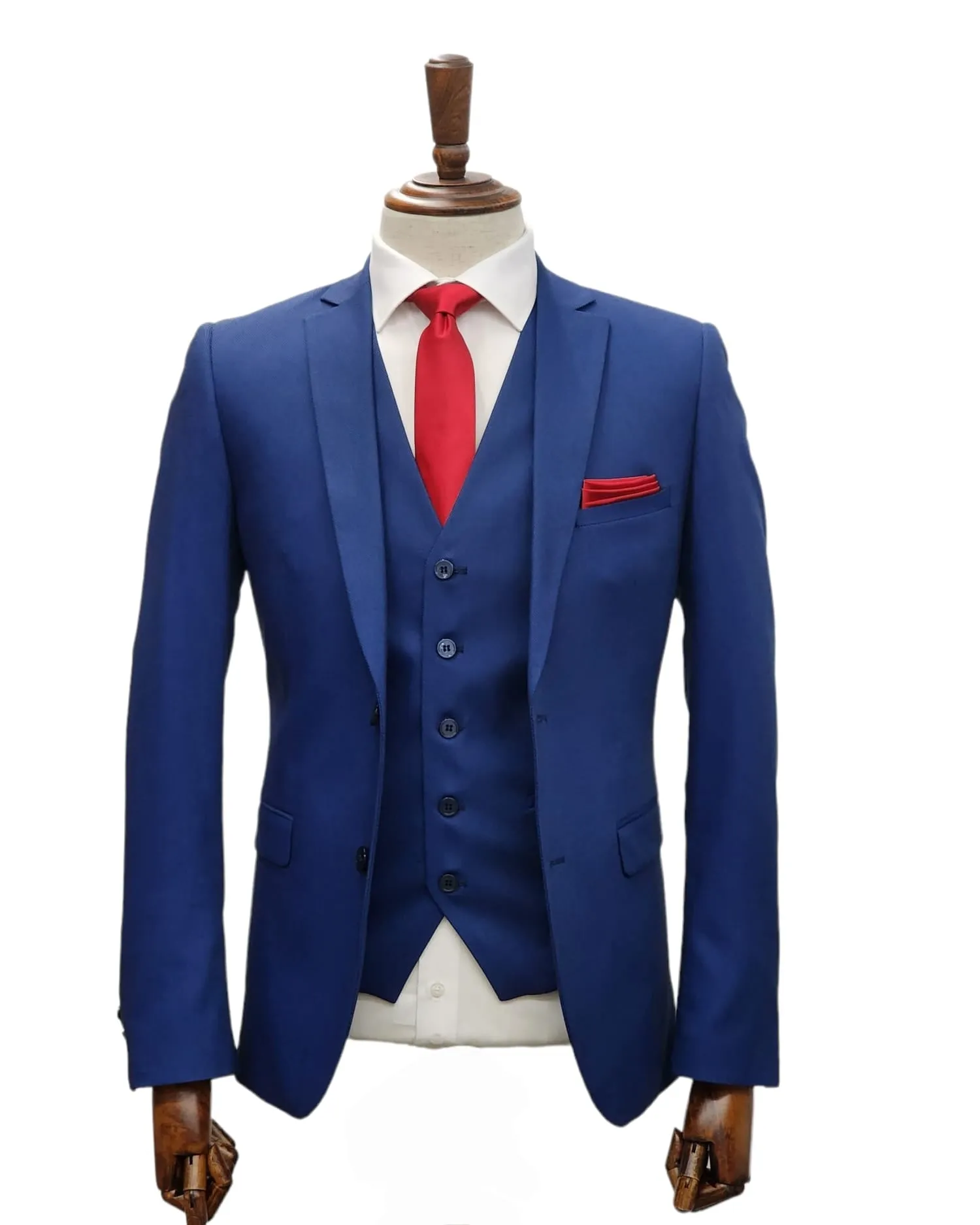 Giovanni Testi 2 Button 3Pc Slim Fit suit GT2 V-H5130 M.BLUE