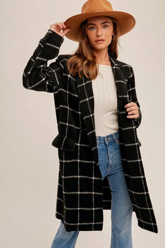 Grid Pattern Light Coat