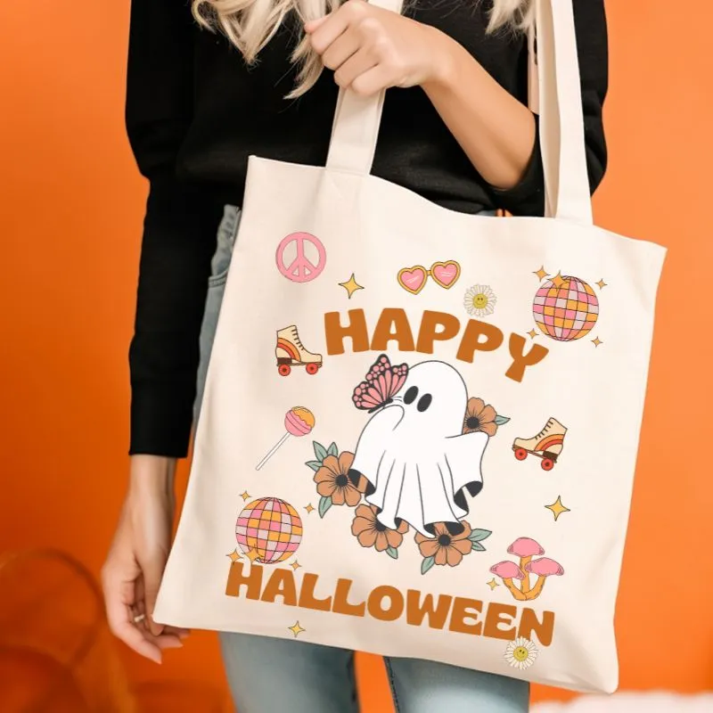 Happy Halloween Retro Vibes Design PNG Download