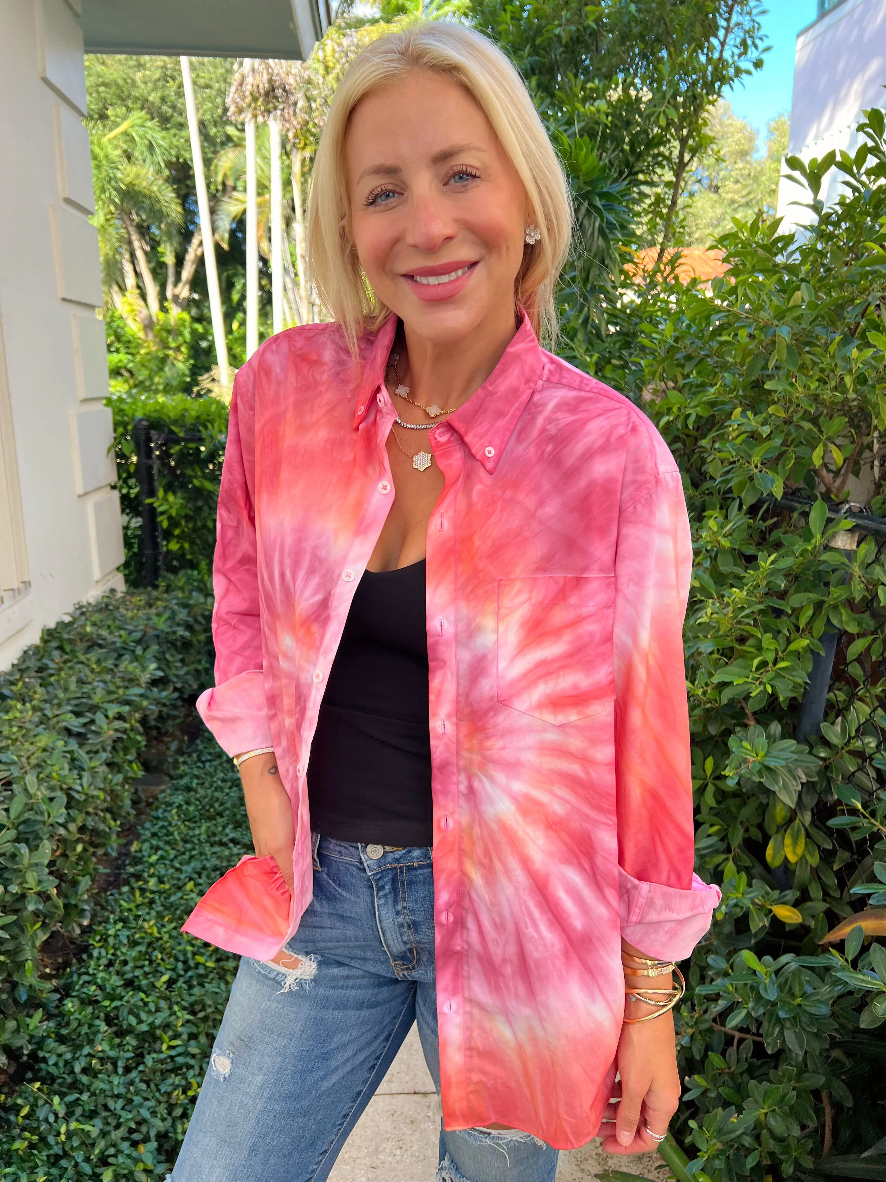 Harvest Tie-Dye Button Down Shirt