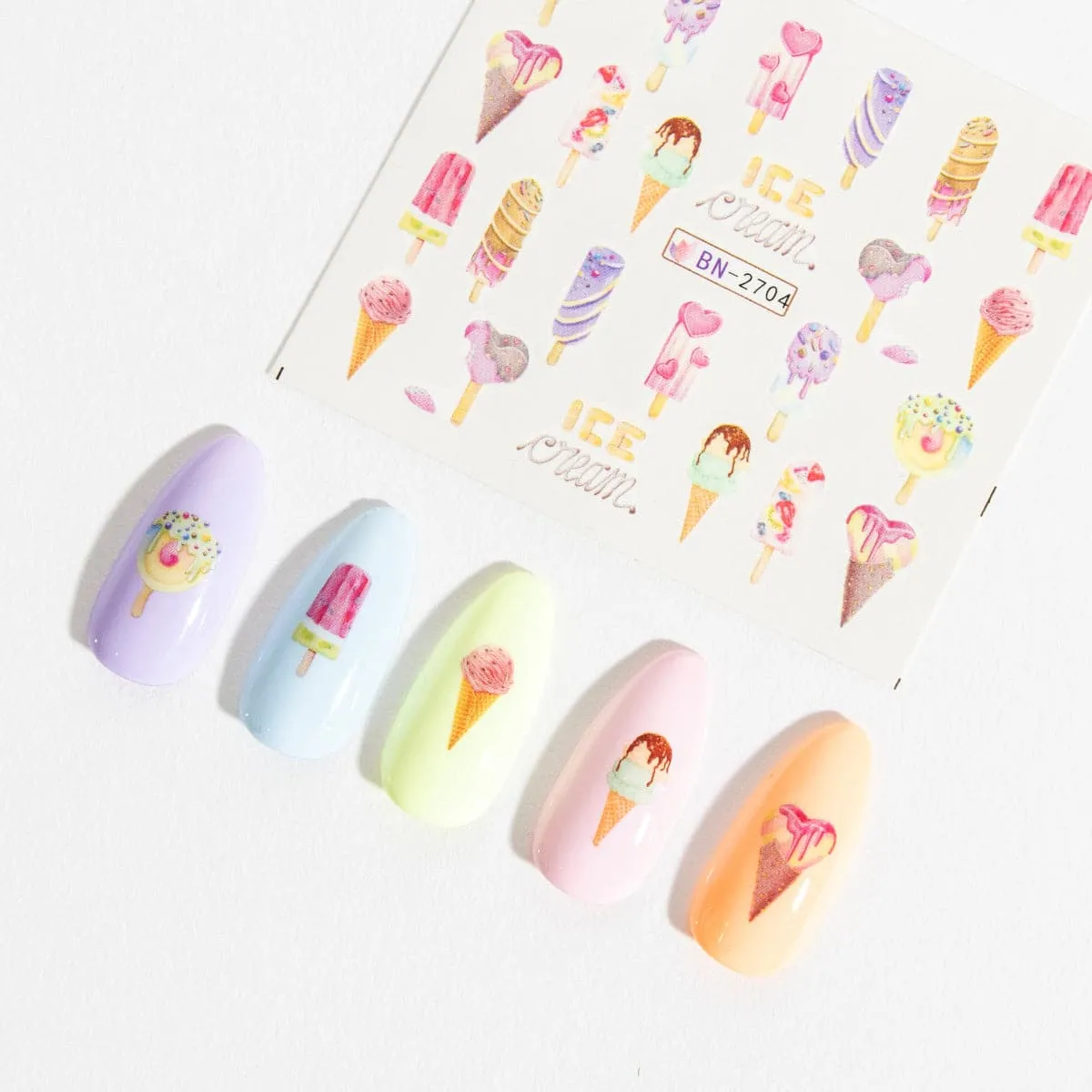 Ice Cream Nail Transfers