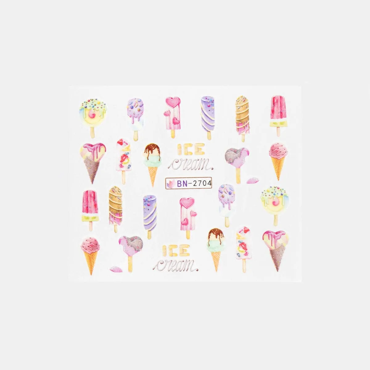 Ice Cream Nail Transfers