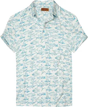 Island Vibes Fish Pattern Men's Shirt