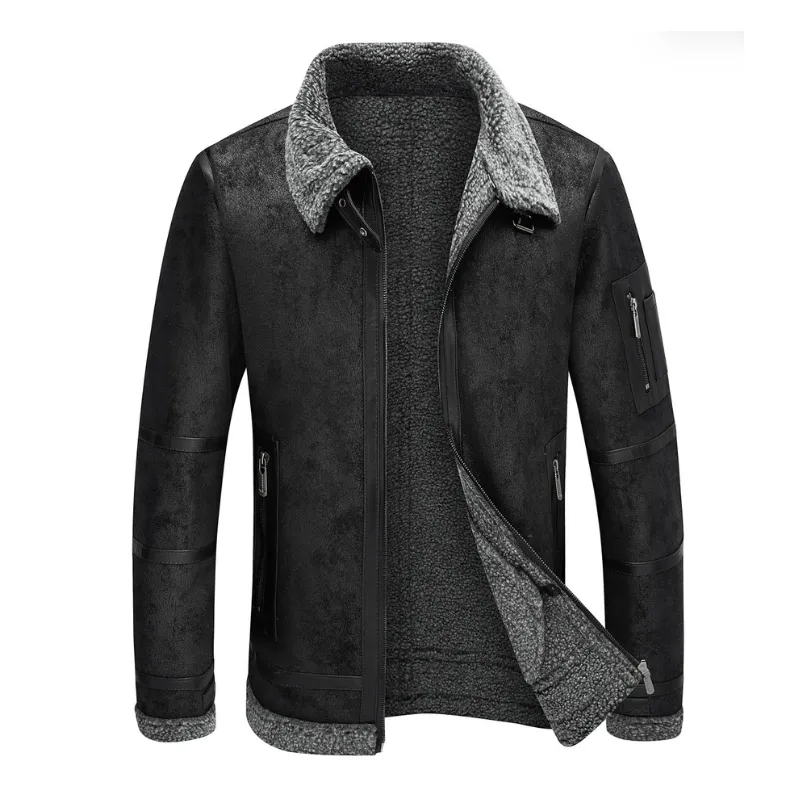 Jack Washington Thickened Fur Leather Jacket