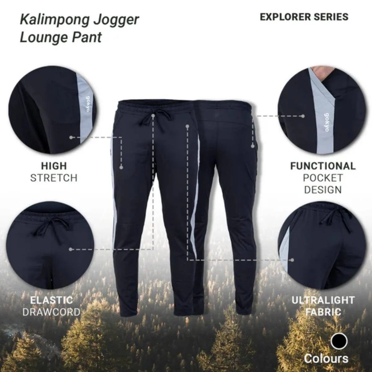 Kalimpong Jogger Lounge Pants - Explorer Series - Black