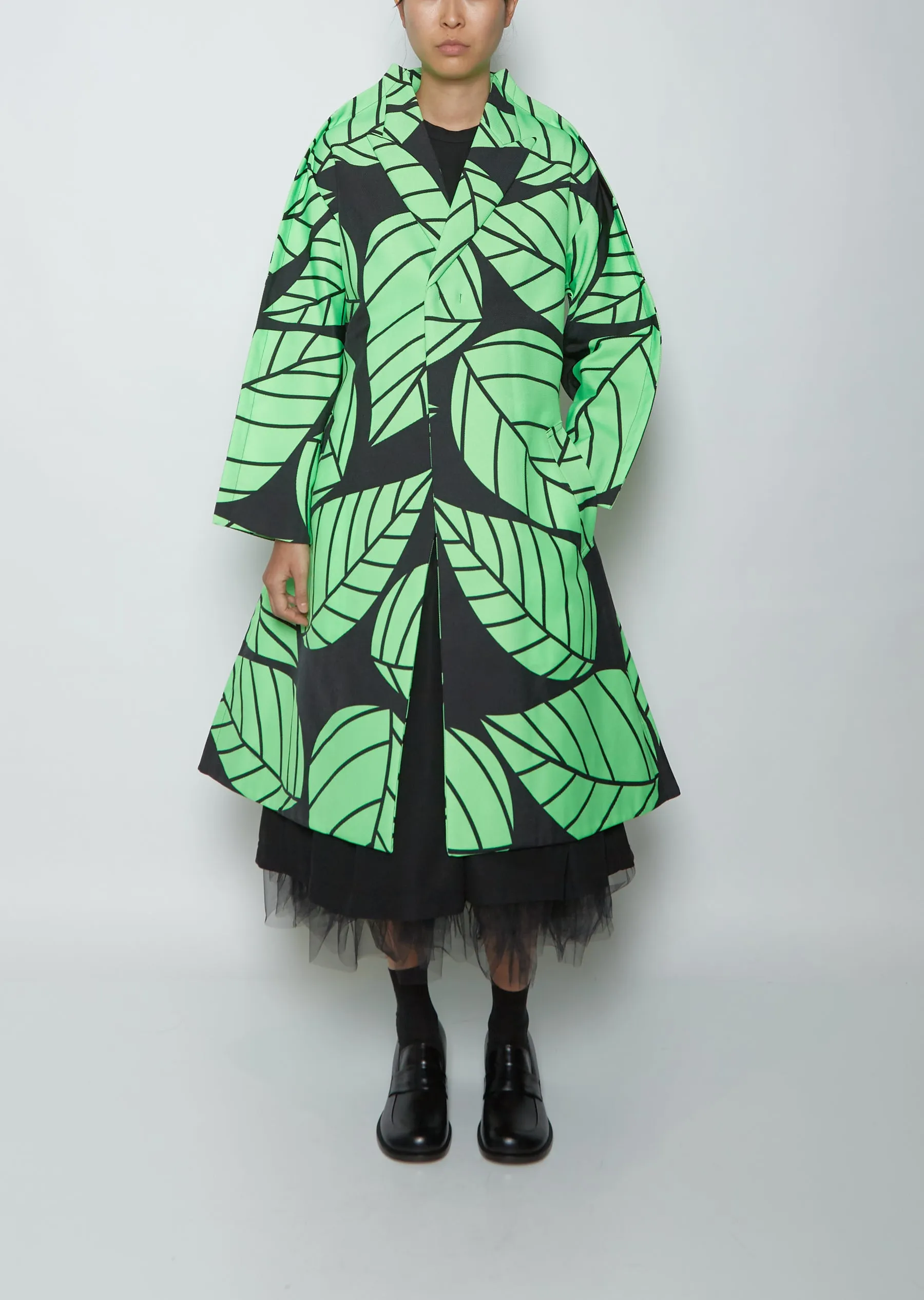 Leaf Print Coat