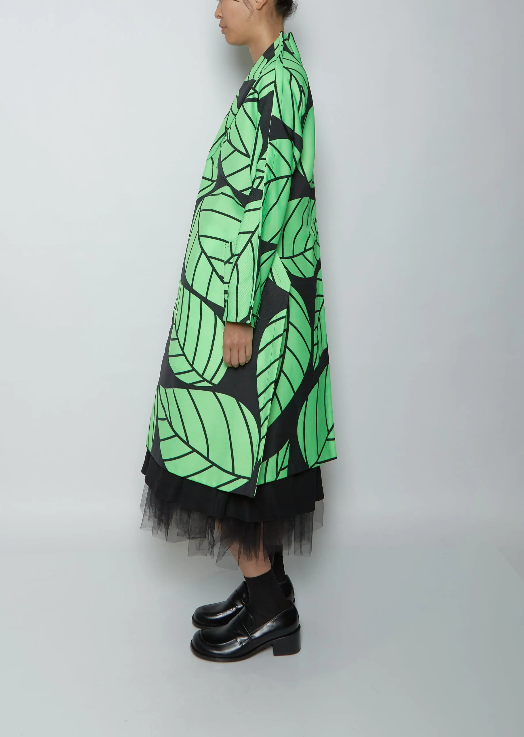 Leaf Print Coat