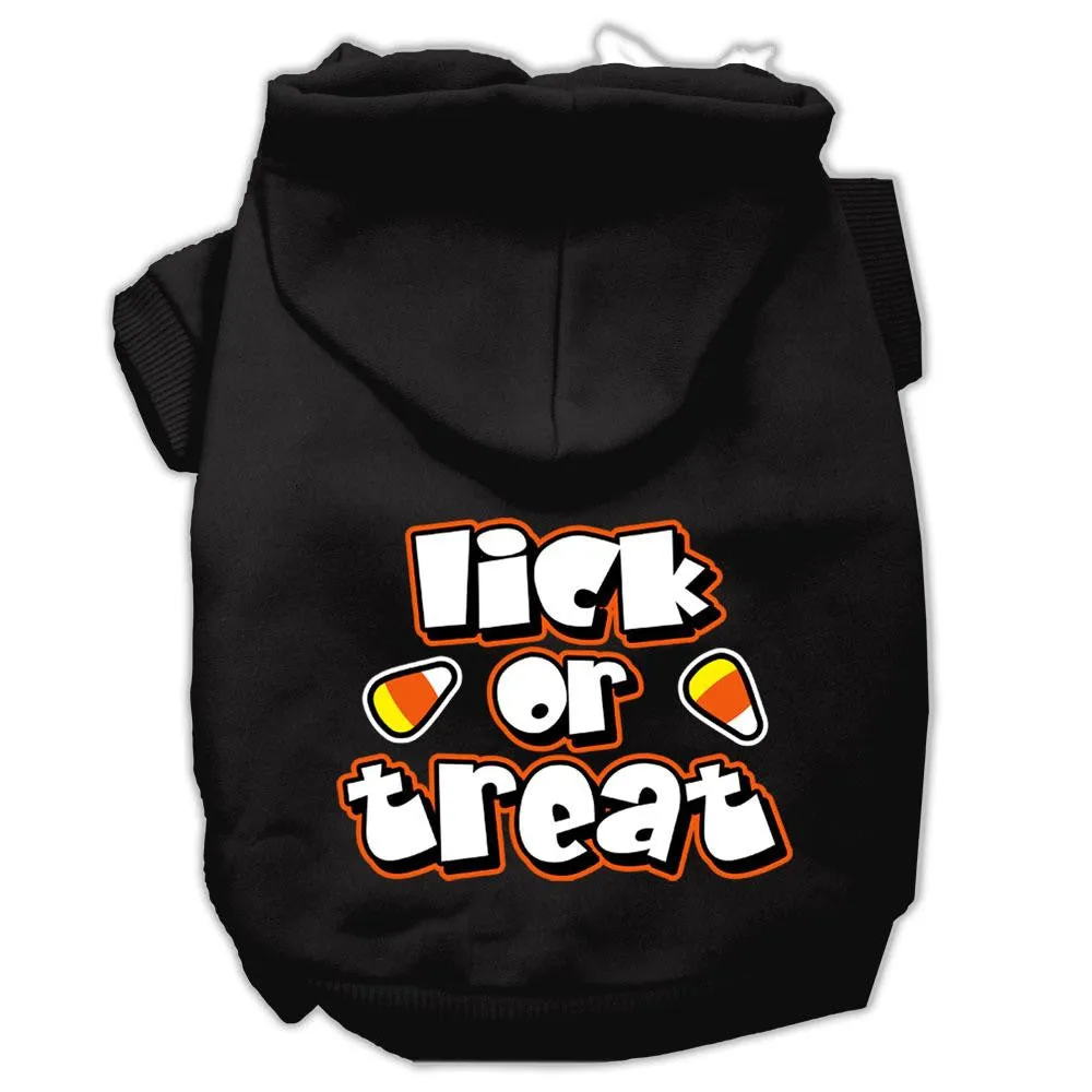 Lick Or Treat Screen Print Pet Hoodies Black XXL (18)