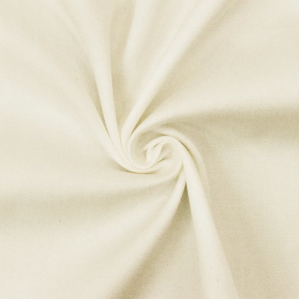 Light Ivory Solid Cotton Stretch Spandex Sateen Woven Fabric