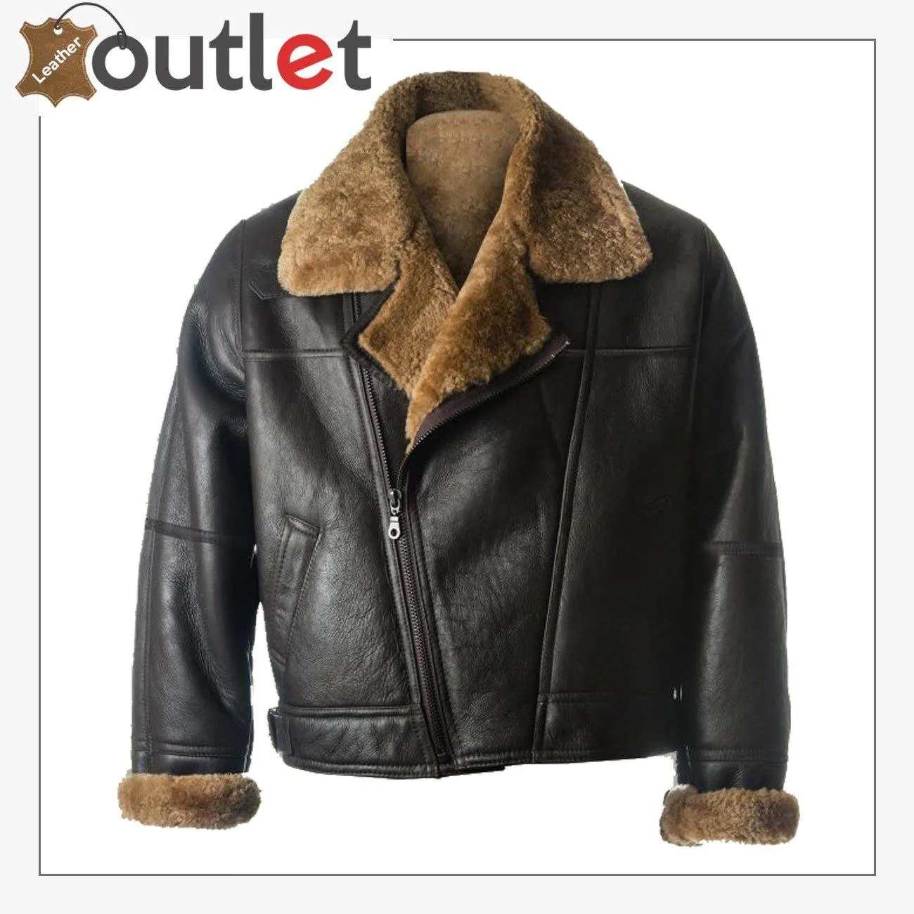 Men Black B3 Sheepskin Jacket