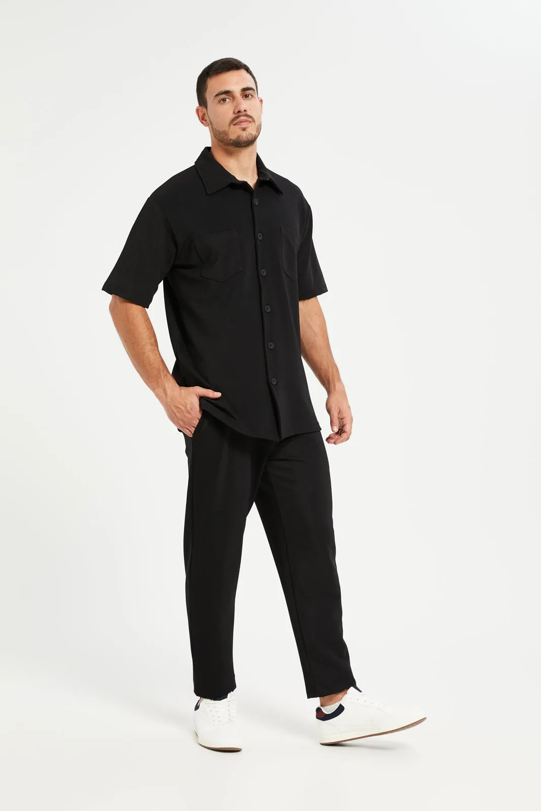 Men Black Casual Shirt