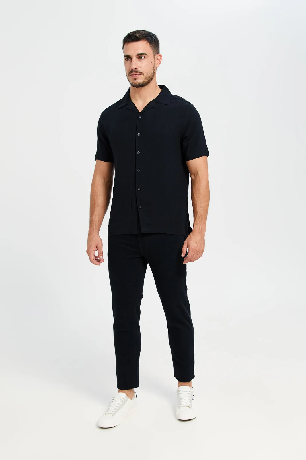 Men Black Resort Shirt