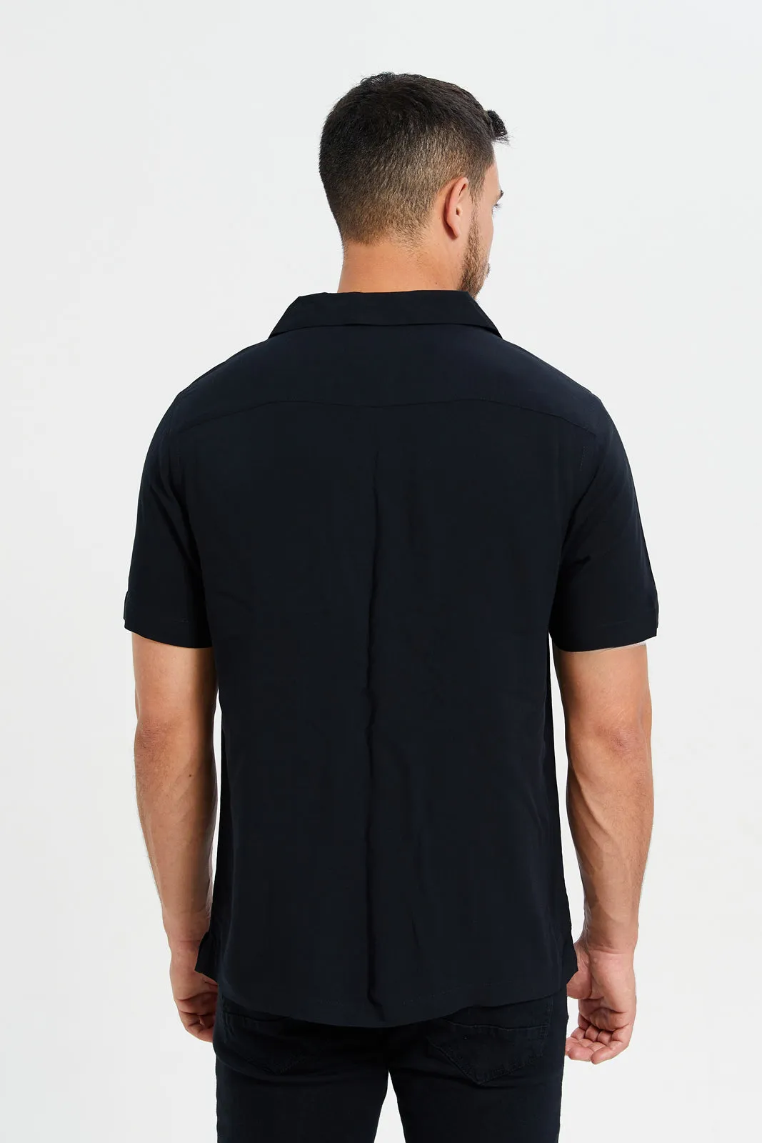 Men Black Resort Shirt