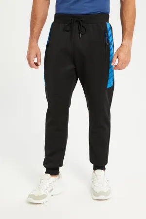 Men Black Slim Fit Active Pants