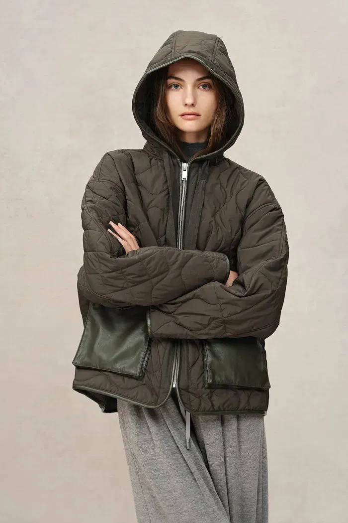 Michelle Water-Repellent Quilted Puffer Jacket in Lighweight High Density Fabric