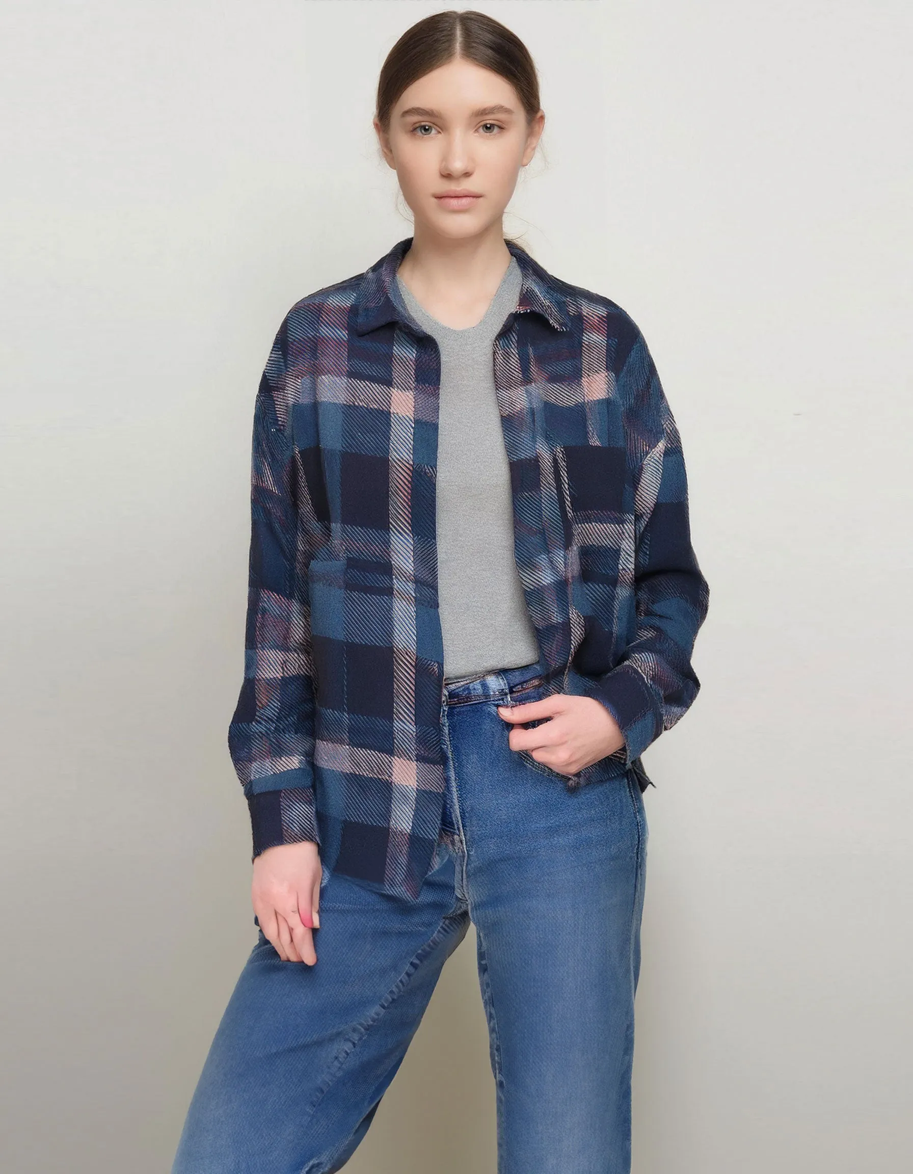 Navy Night Sky Flannel Shirt