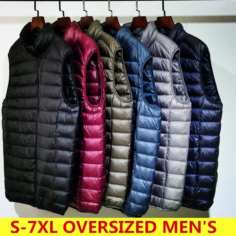 New Men spring Down Vest Jackets Lightweight Water-Resistant Packable Puffer Sleeveless Vest Coats