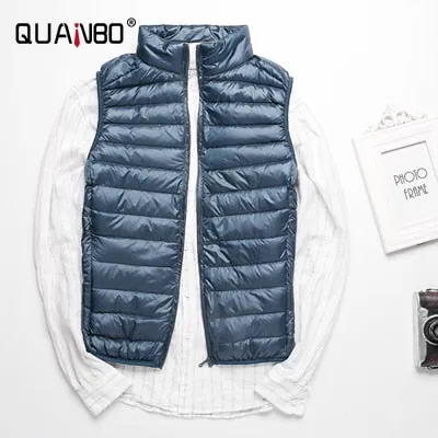 New Men spring Down Vest Jackets Lightweight Water-Resistant Packable Puffer Sleeveless Vest Coats