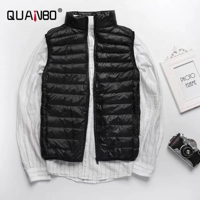 New Men spring Down Vest Jackets Lightweight Water-Resistant Packable Puffer Sleeveless Vest Coats