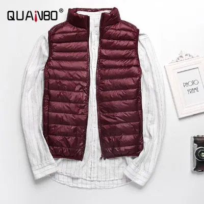 New Men spring Down Vest Jackets Lightweight Water-Resistant Packable Puffer Sleeveless Vest Coats