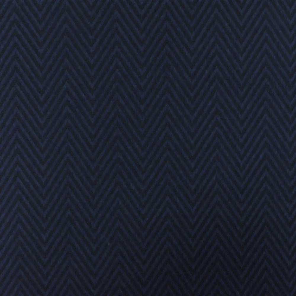 Night Blue-Black Chevron Jacquard Stretch Polyester Double Knit Fabric