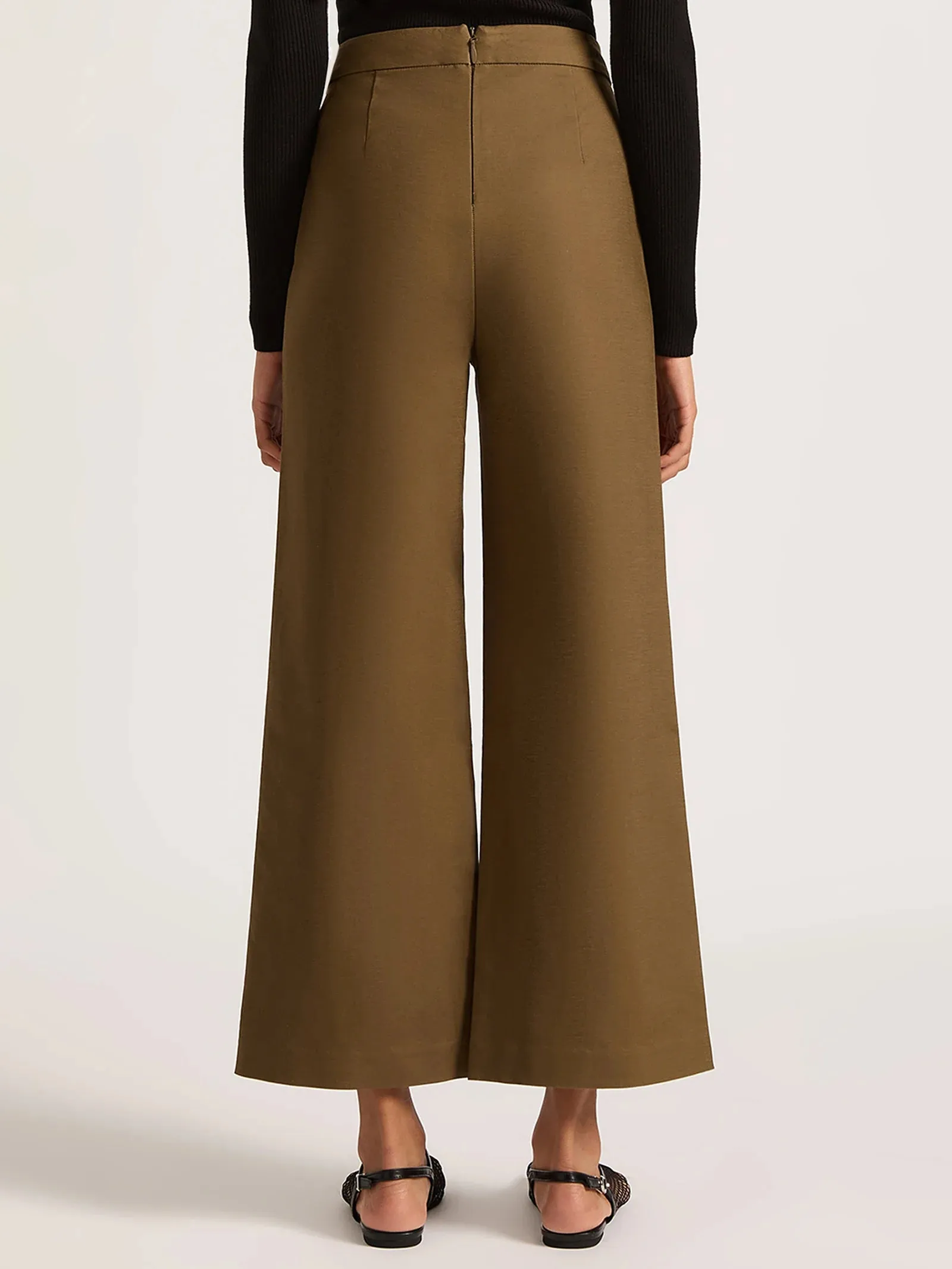 NUDE LUCY -  Brisa Culotte Pant - KHAKI