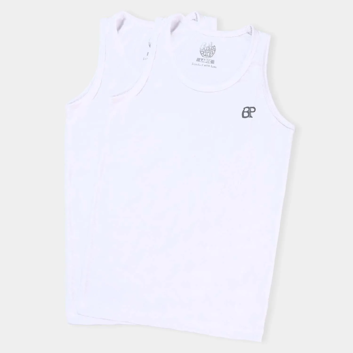 Pack OF 2 Boys Cotton Jersey Vest-White