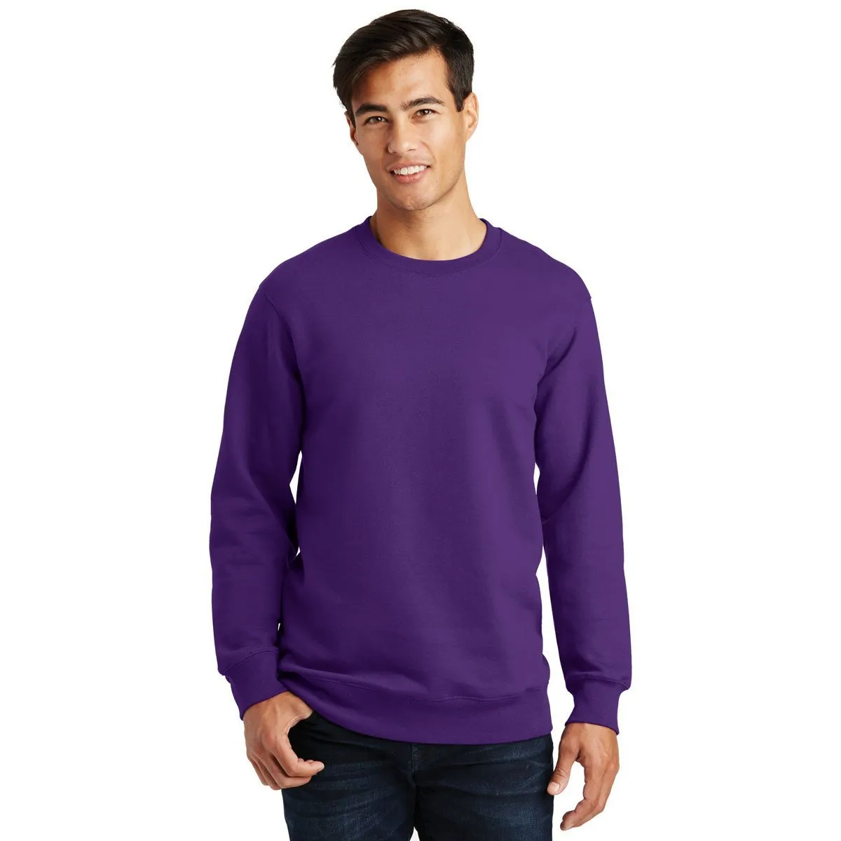 Port & Company Men's Team Purple Fan Favorite Fleece Crewneck Sweatshirt