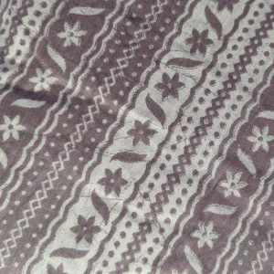 Precut Of Purple & White Traditional Cotton Fabric