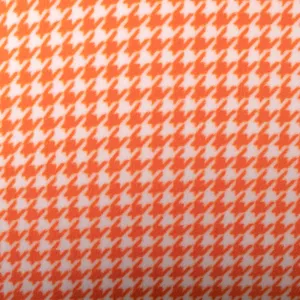 Printed Fleece - OUTBACK - Houndstooth - Orange